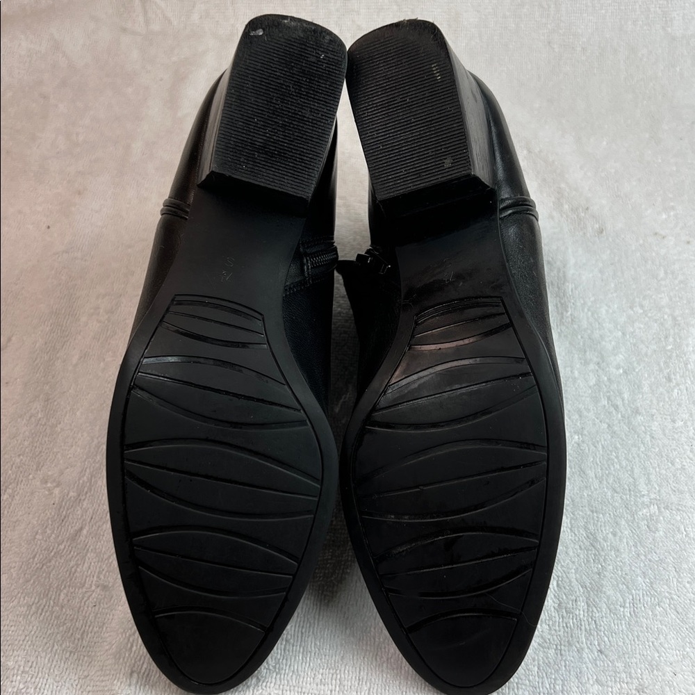 Black Leather Ankle Boots - Picture 5 of 5